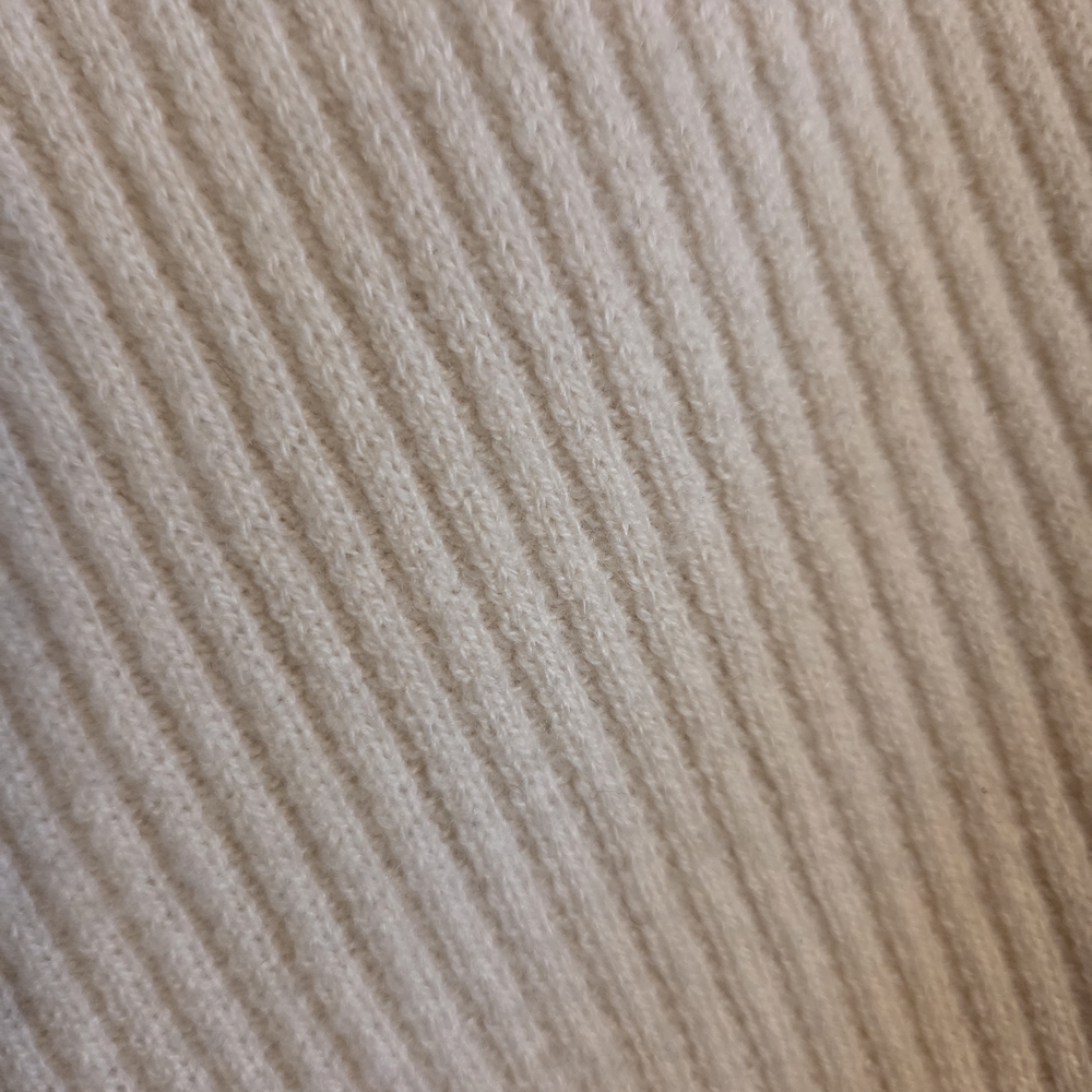 Nordstrom Signature Cashmere Women's Cream Ribbed Sweater - Picture 3 of 3